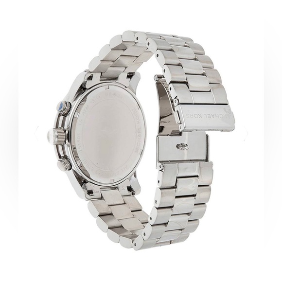 MICHAEL KORS “OVERSIZED RUNWAY” MK8086 SILVER WATCH LINKS - Picture 2 of 4